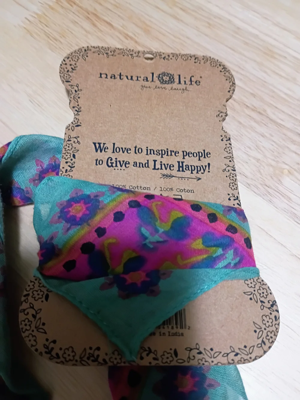 Natural Life Hair Accessory - Teal & Pink Floral